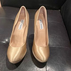 Steve Madden Women’s 5” Cream Sparkly Heels 8.5